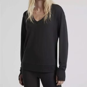 Athleta Black V-Neck Top